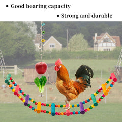RLRICH chicken coop swing toy offers swinging motion for interactive entertainment and exercise