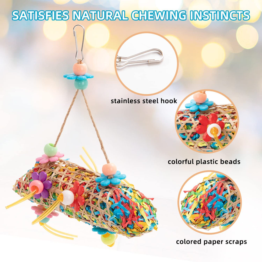 RLRICH comfy perch parakeet toys provide elevated perching and engaging play opportunities.
