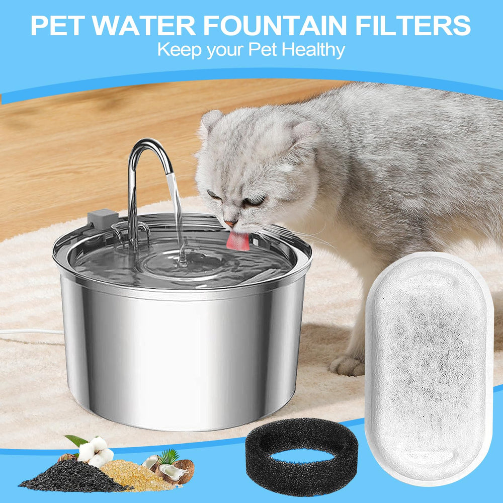 RLSHEN cat fountain filter assembly close-up reveals durable components.