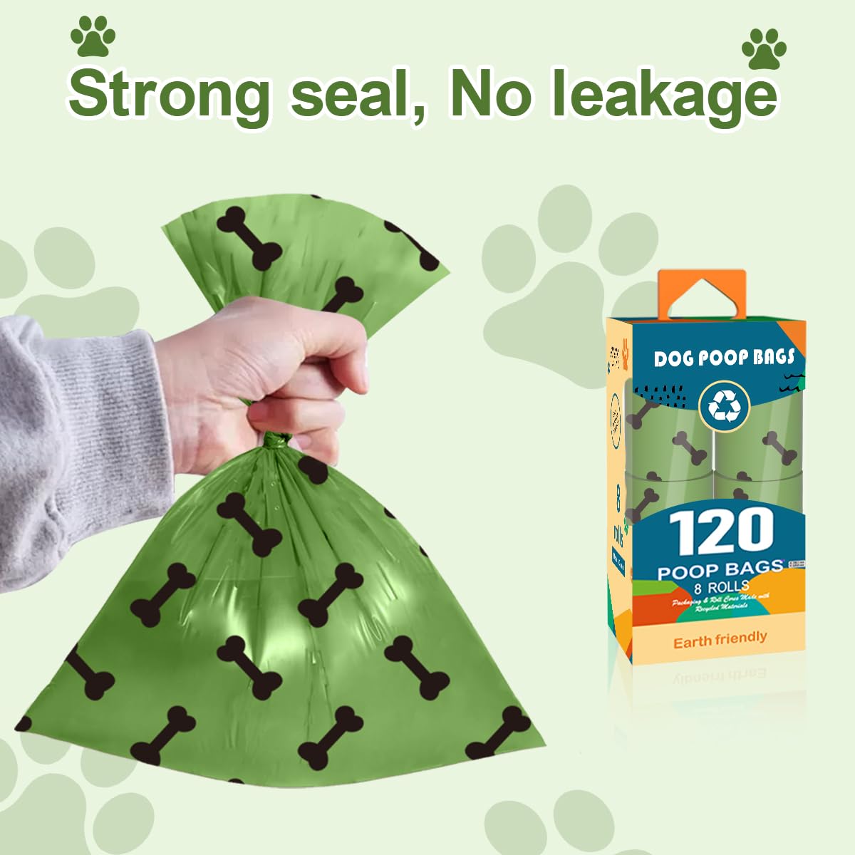 RMancipate Green Dog Poo Bags Lavender Scent – 120 Large Biodegradable, Compostable, Leak-Proof
