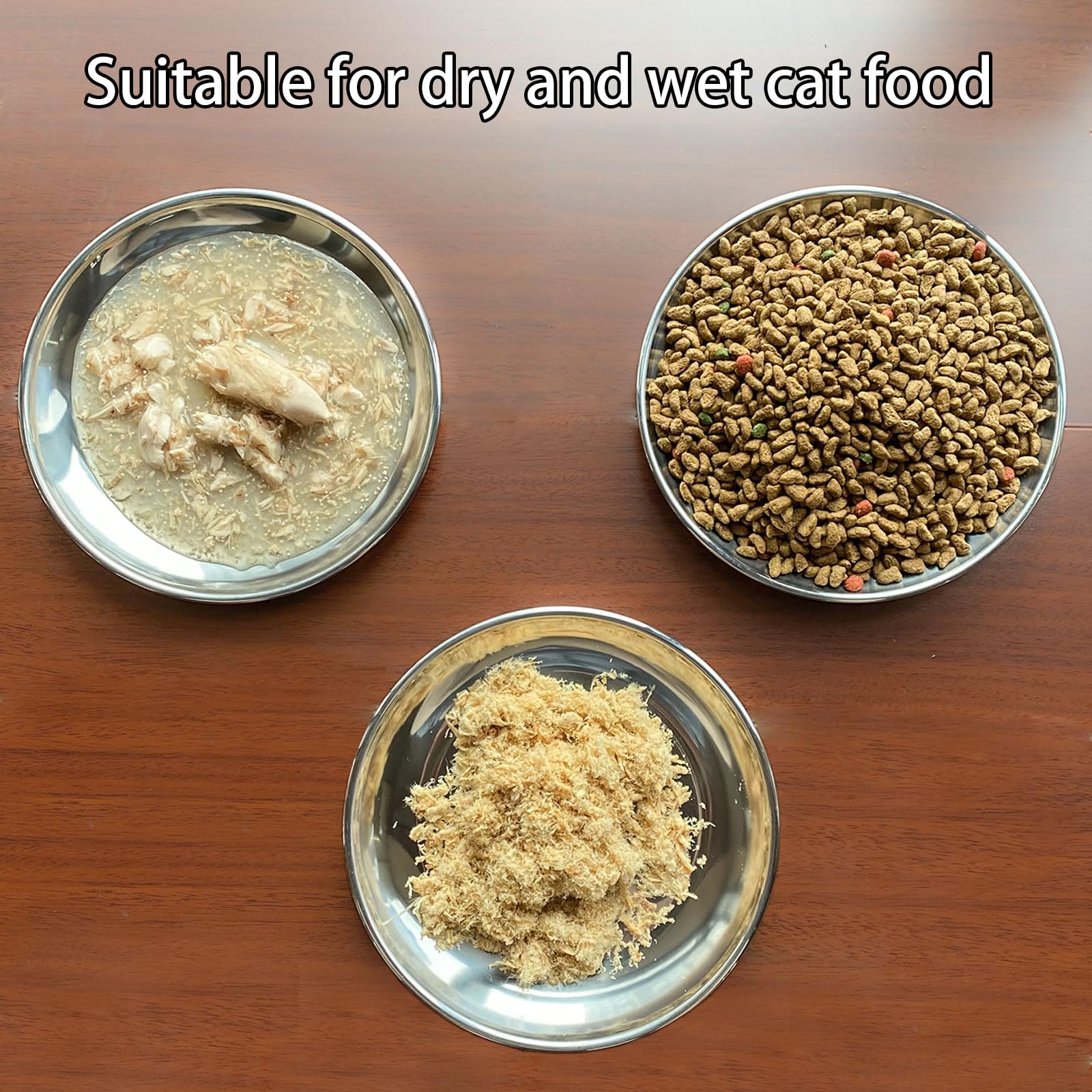 RMNHPTK cat dishes wide-mouth design for easy access to food