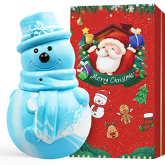 Rmolitty snowman dog toy blue, designed for tough chewers.
