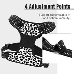 Rnivvi leopard reflective back view highlighting safety during night walks.