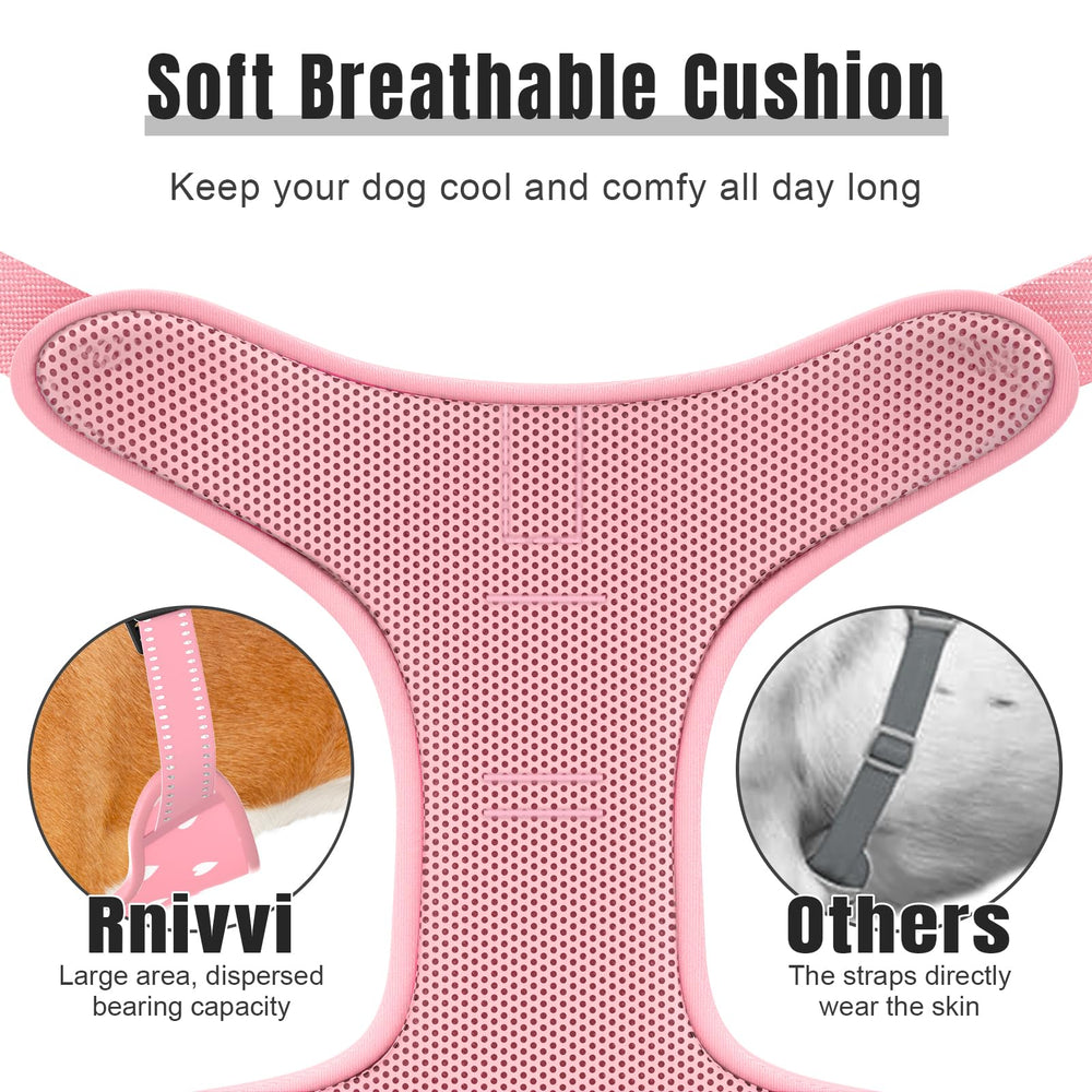 Rnivvi No Pull Harness breathable mesh keeps pets cool on outdoor adventures