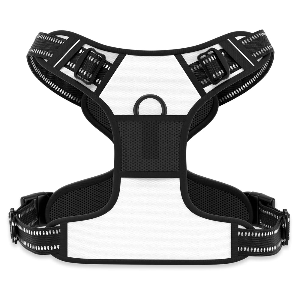 Rnivvi No Pull Harness front view shows reflective stitching for safer night walks.