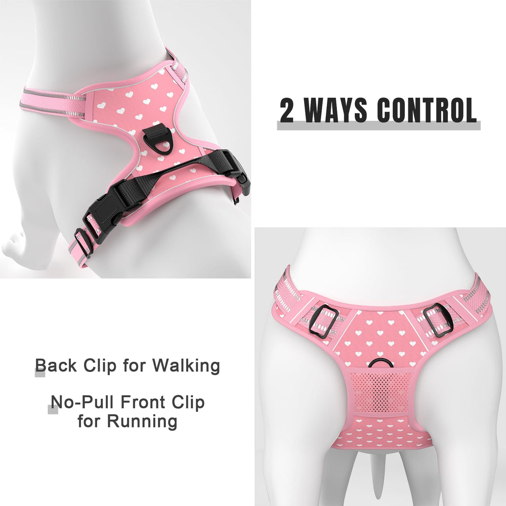 Rnivvi No Pull Harness reflective stitching improves visibility in low light