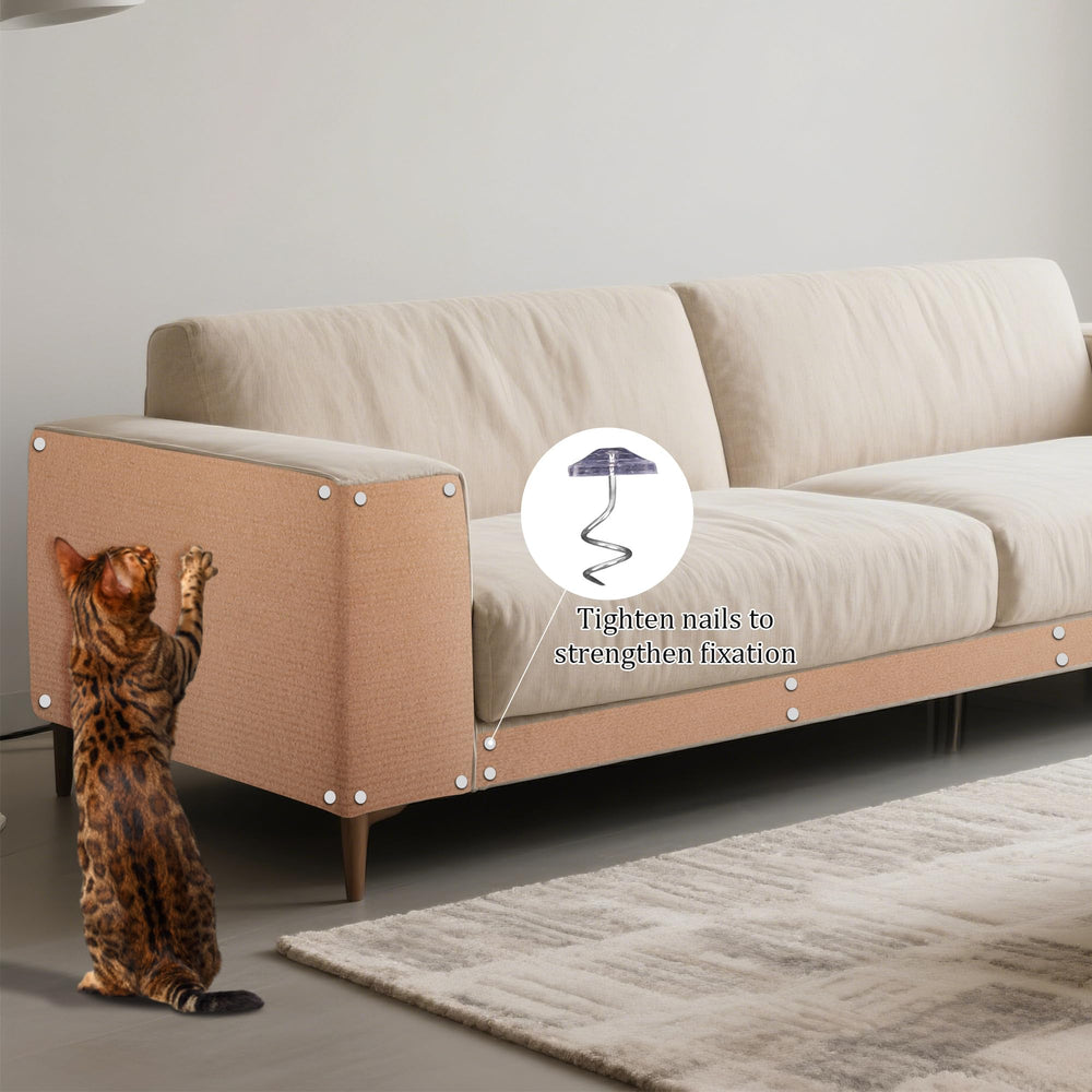 Roadtofree cat scratch protector features a trimmable design for a perfect fit.