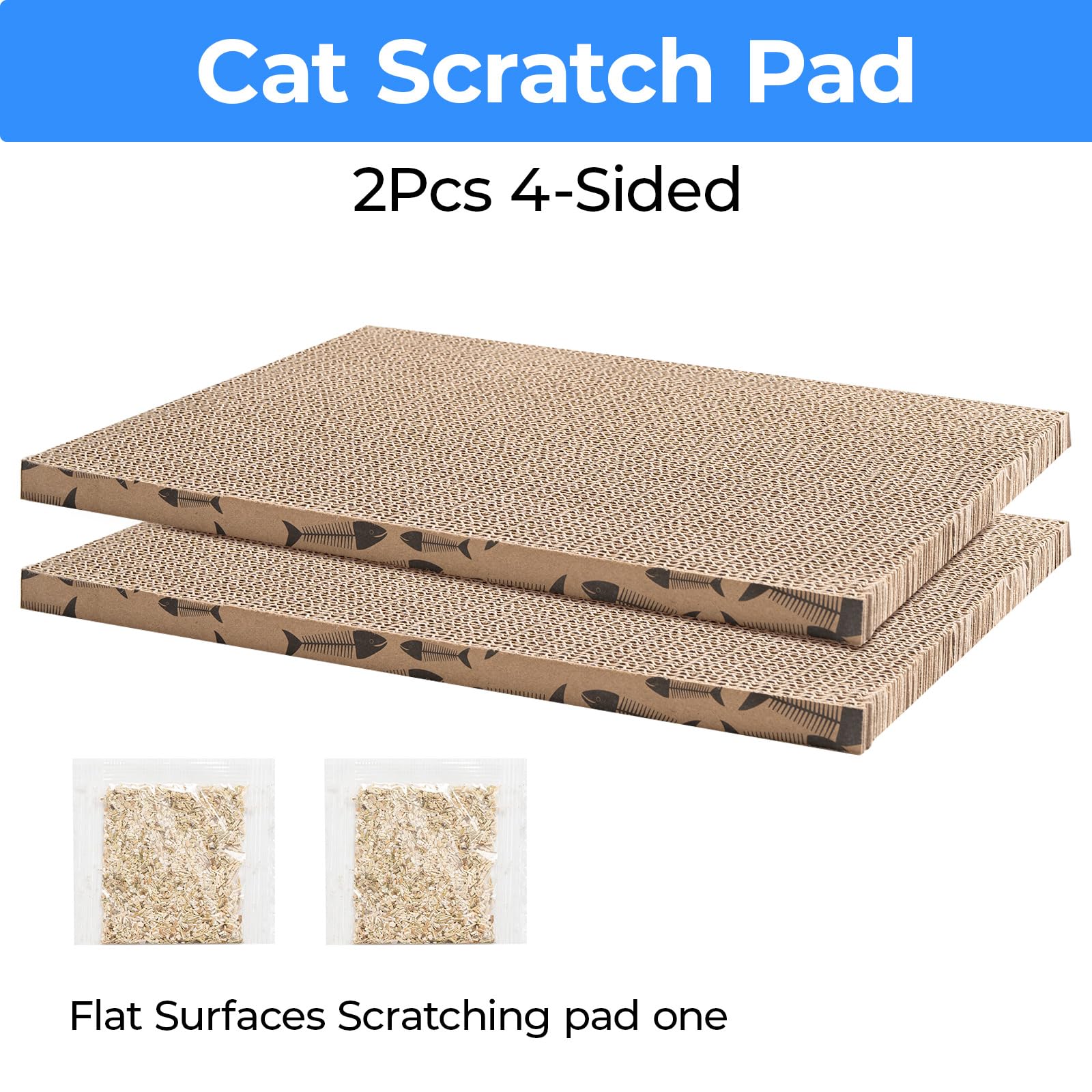 Roadtofree cat scratcher board 2-pack packaging highlights savings and convenience