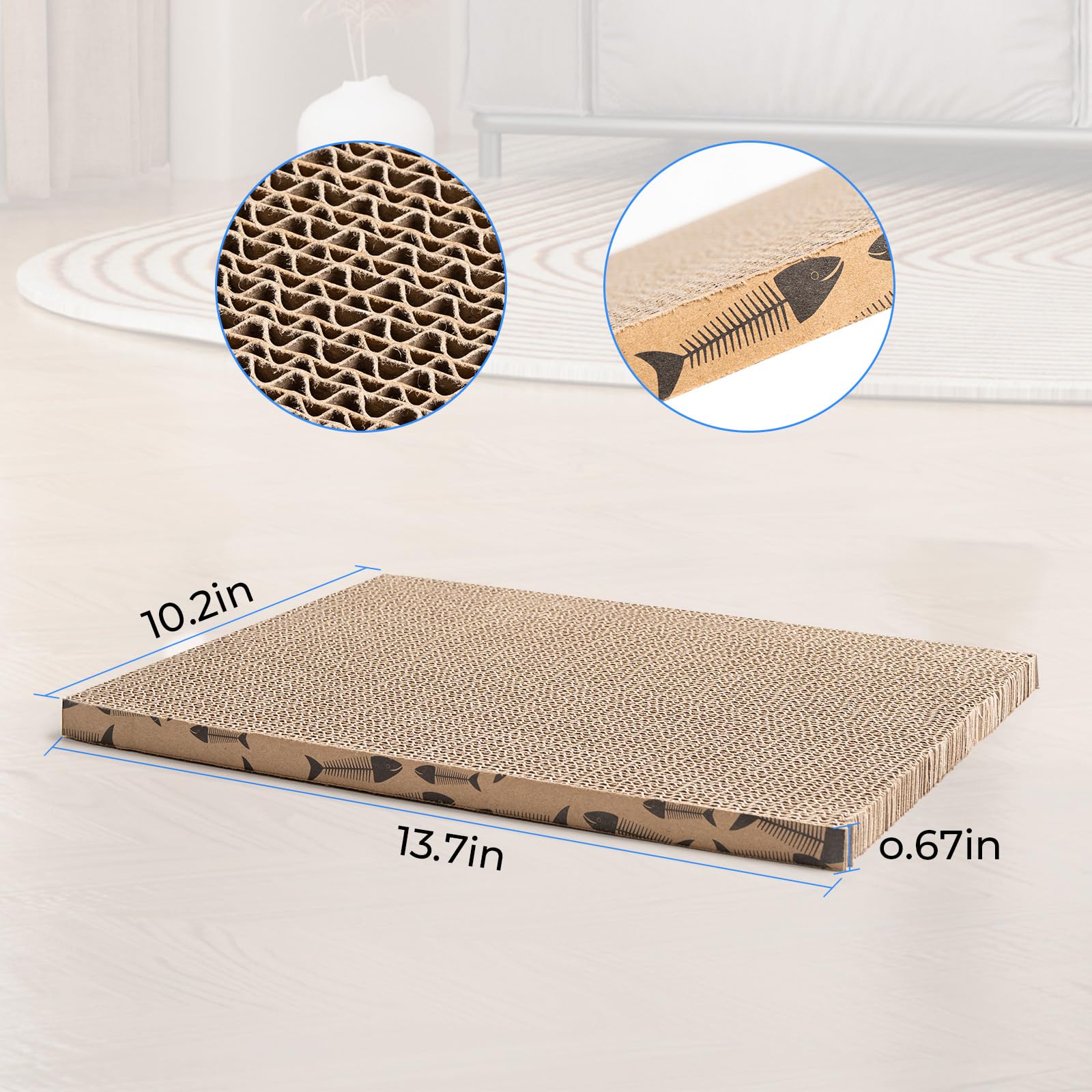 Roadtofree cat scratcher board double-sided use demonstrates extended life and value