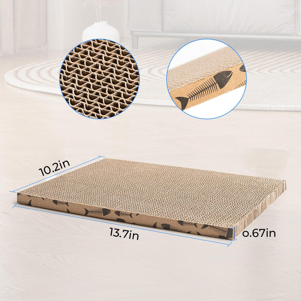Roadtofree cat scratching board side view highlighting double-sided design for extended use
