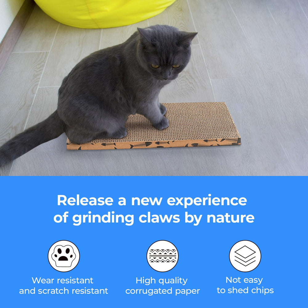 Roadtofree catnip-infused scratcher close-up promotes safe scratching behavior.