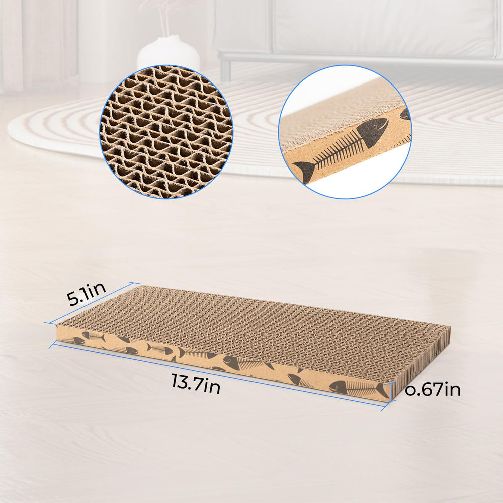 Roadtofree mini cat scratcher side view highlights compact size for apartment spaces.
