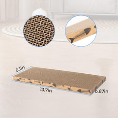 Roadtofree mini cat scratcher side view highlights compact size for apartment spaces.