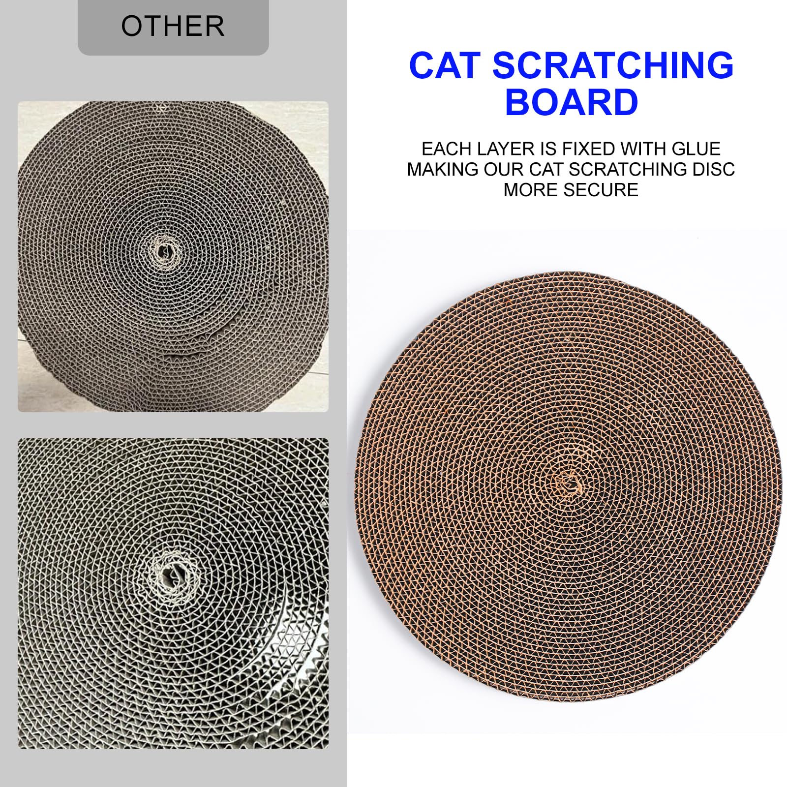 Roadtofree round cat scratcher pad protects furniture with a dedicated scratching area