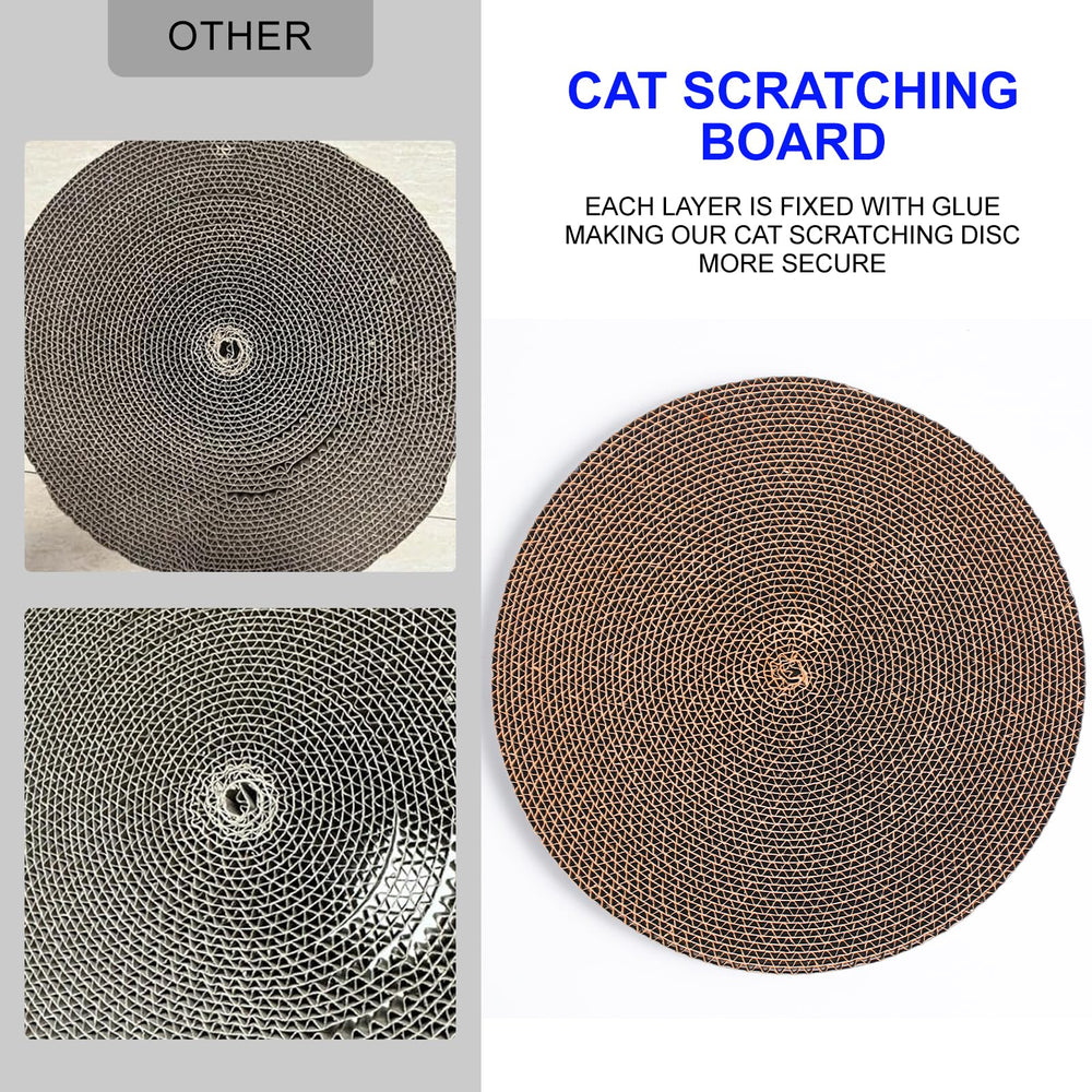 Roadtofree round cat scratcher pad protects furniture with a dedicated scratching area