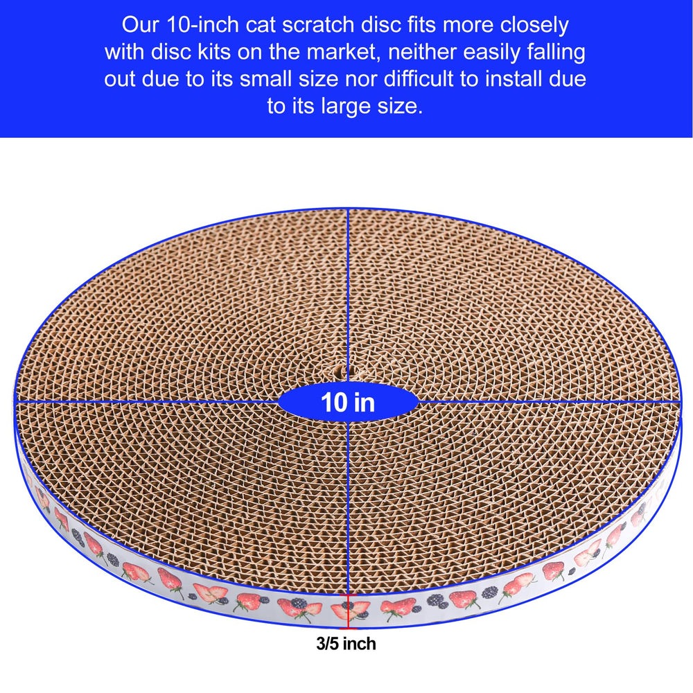 Roadtofree round cat scratcher pad installed on post demonstrates easy integration
