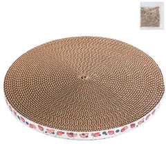 Roadtofree round cat scratcher pad outer view highlights durable surface for scratching