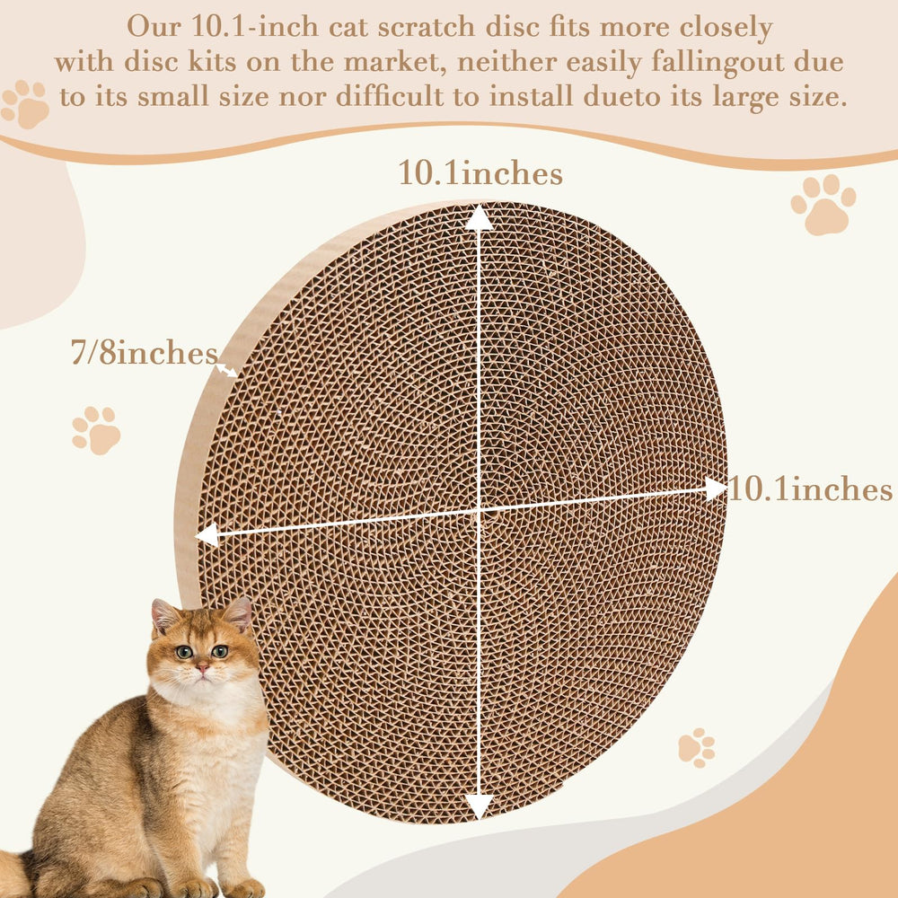 Roadtofree round cat scratcher pad side view highlighting thick 0.87 inch profile for durability.