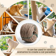 Roadtofree sisal rope cat tree repair twine enhances scratching structure.
