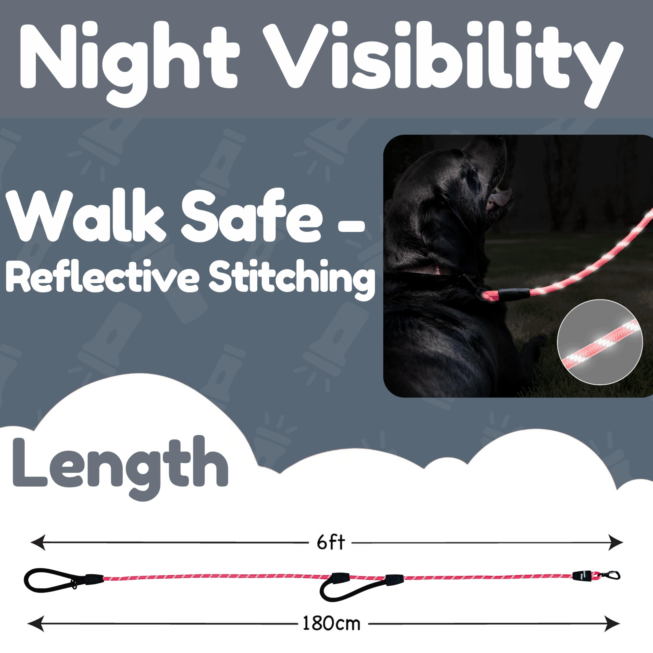 Roam Gear 360-degree swivel clasp prevents tangling for smoother movement.