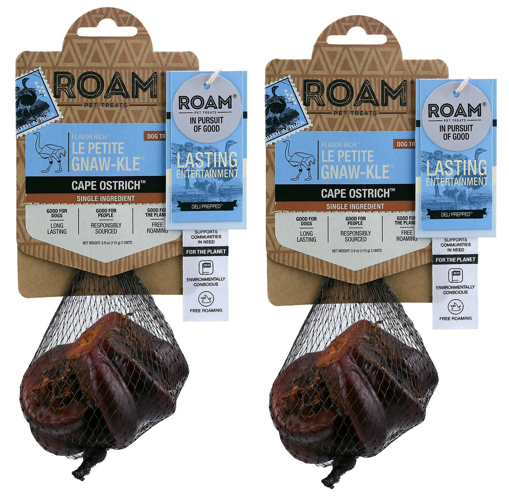 ROAM ostrich-knuckle dog chew pack-2 long lasting option for small dogs