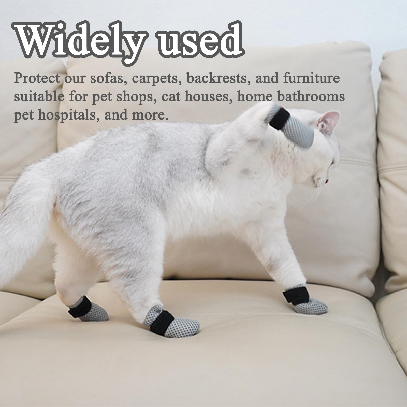 ROBOHOOK breathable mesh cat mittens design keeps paws cool during play.