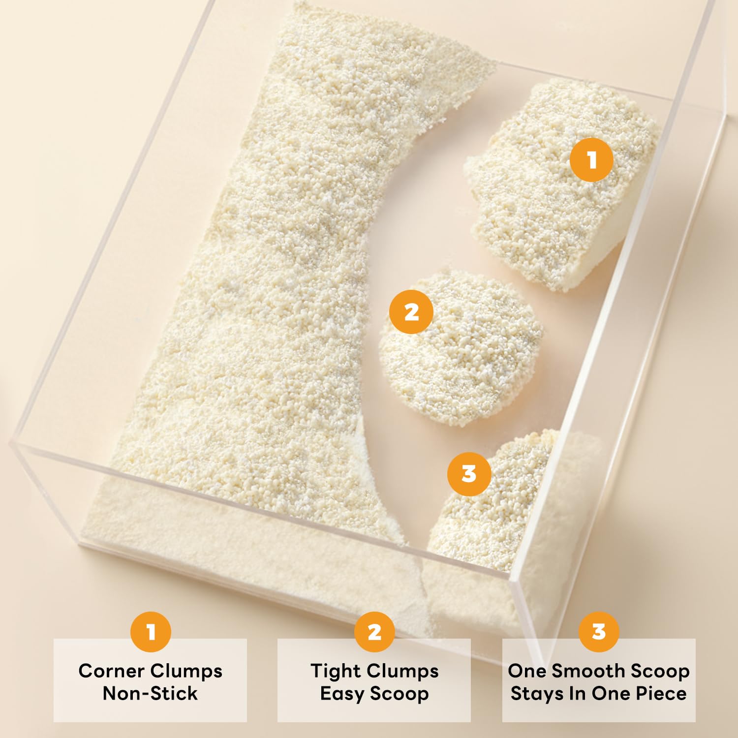 Robotail premium cat litter dust-free formula keeps air and paws cleaner.