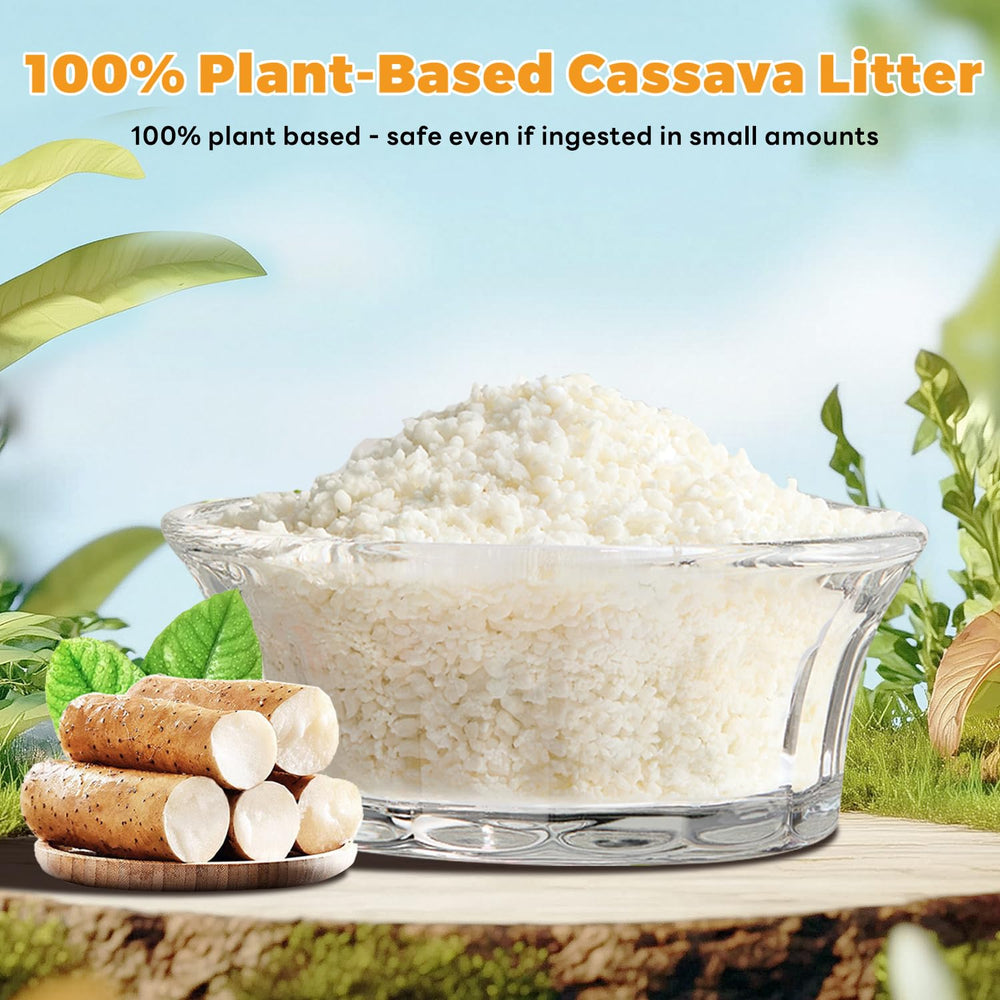 Robotail premium cat litter multi-cat use reduces scattering.