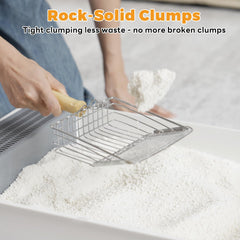 Robotail premium cat litter unscented option reduces overpowering smells for sensitive cats.