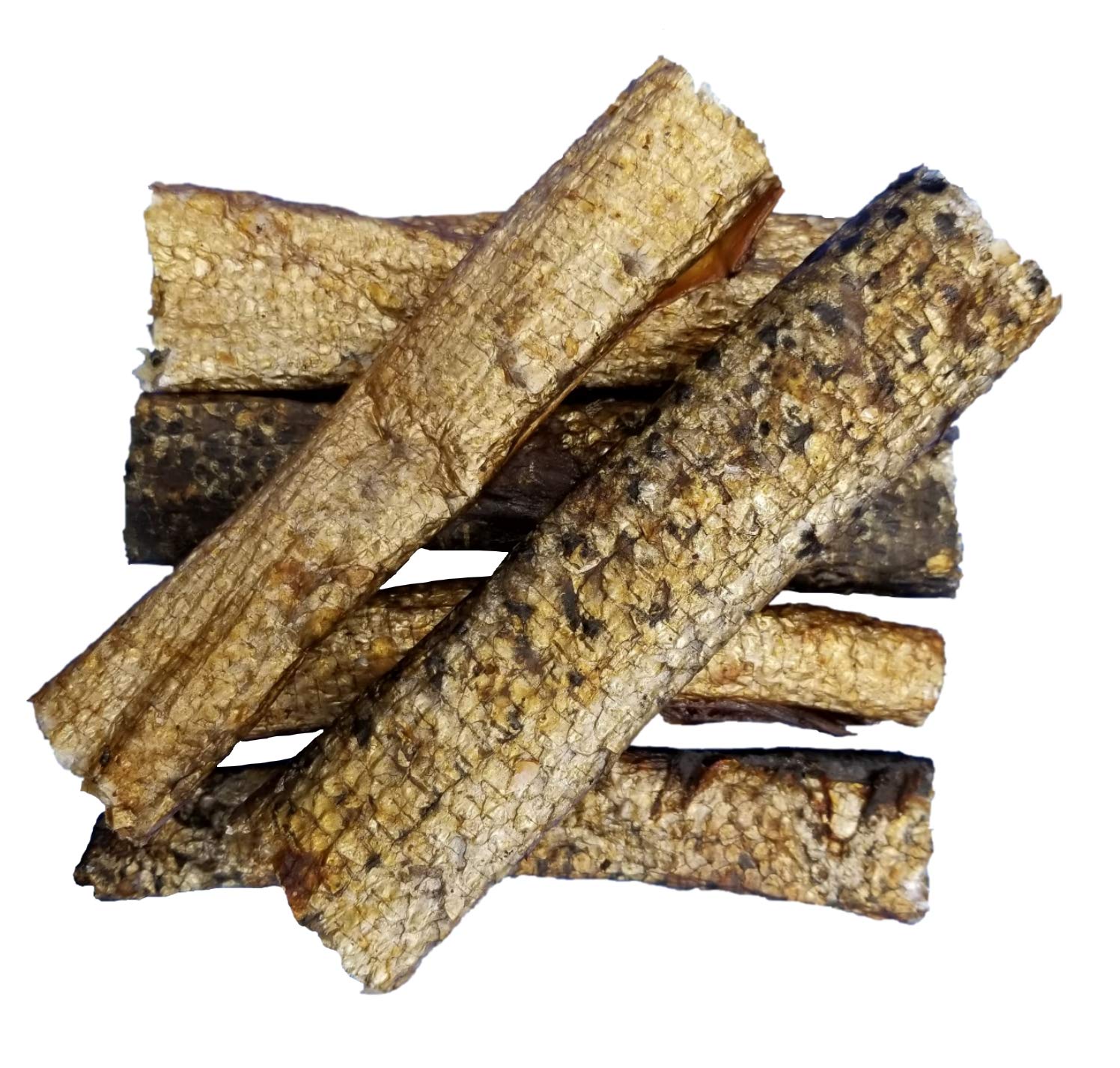 Rob's Salmon Smokehouse dog treat front-of-bag shows single-ingredient, high-protein snack.