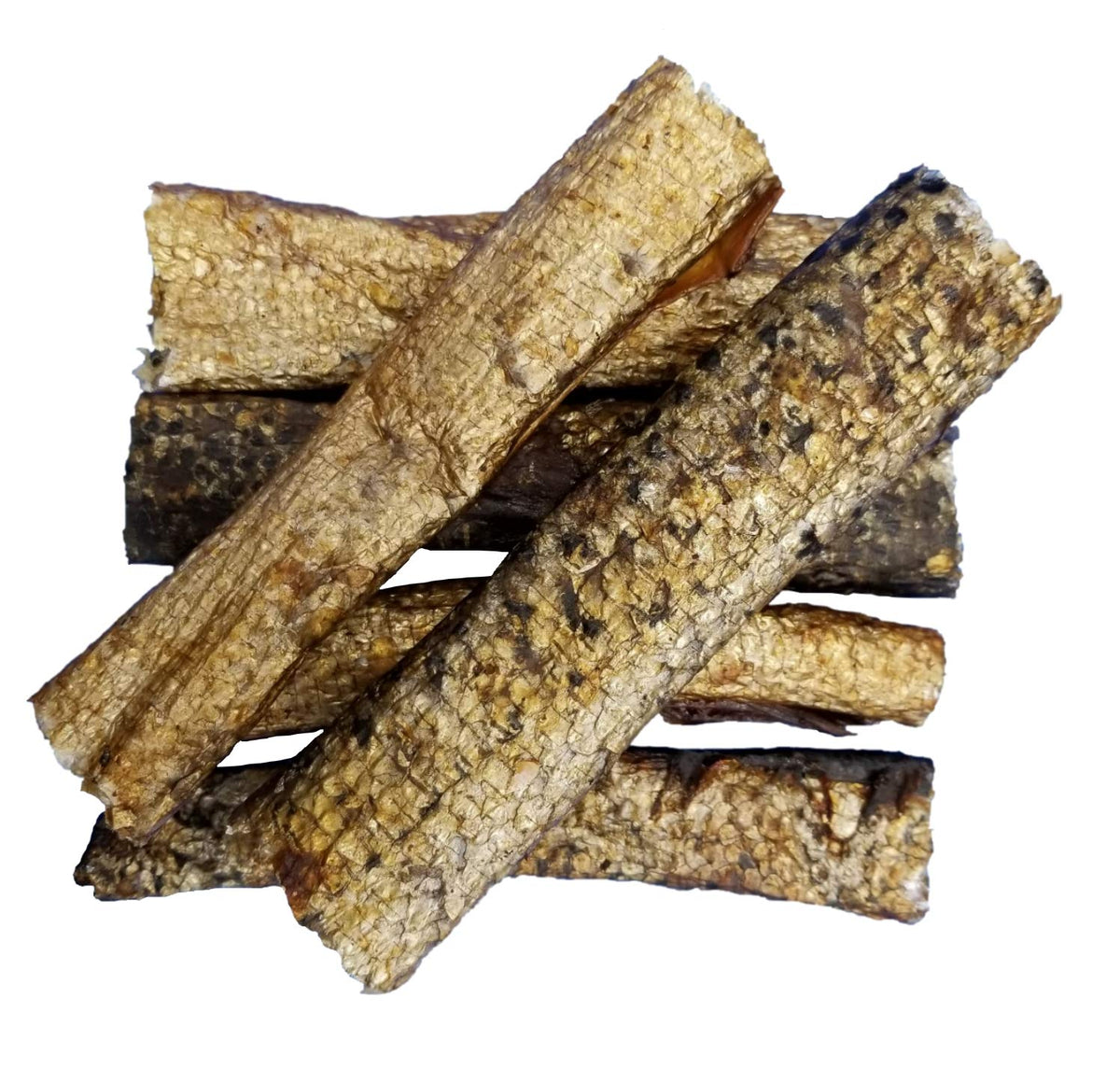 Rob's Salmon Smokehouse dog treat front-of-bag shows single-ingredient, high-protein snack.