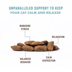 Rocco & Roxie cat calming treats ingredients label, Ashwagandha and GABA for natural calm support.