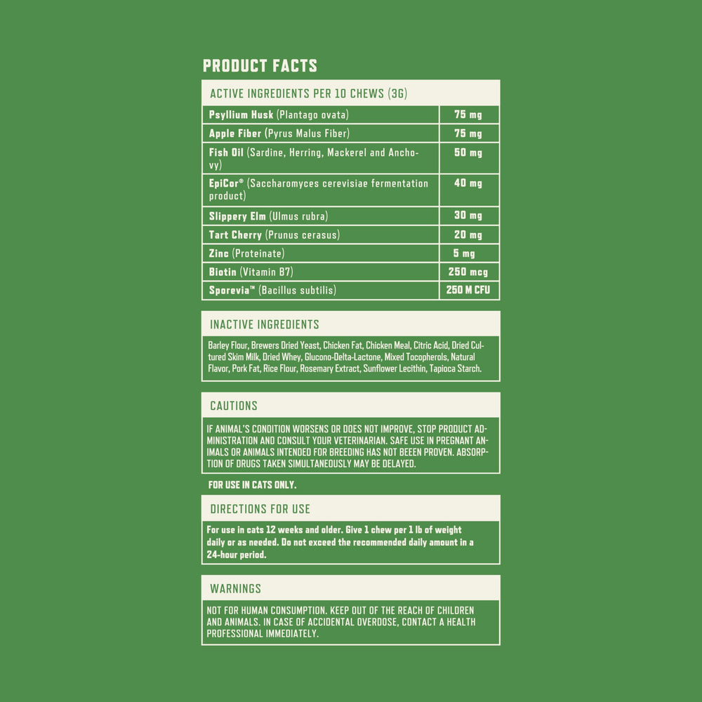 Rocco & Roxie Hairball Treat digestive support in daily routine