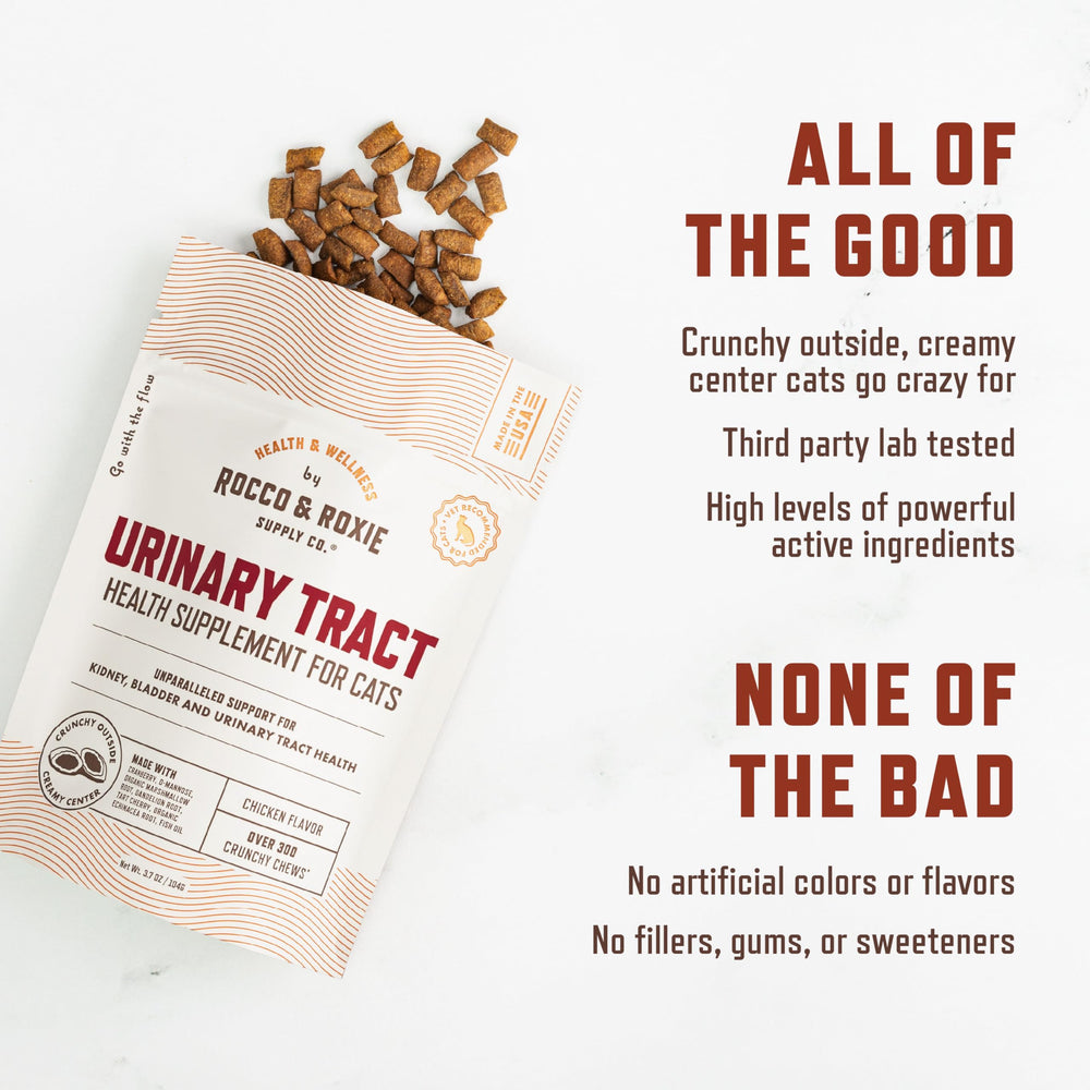 Rocco & Roxie crunchy shell and soft center texture shown for easy cat treats