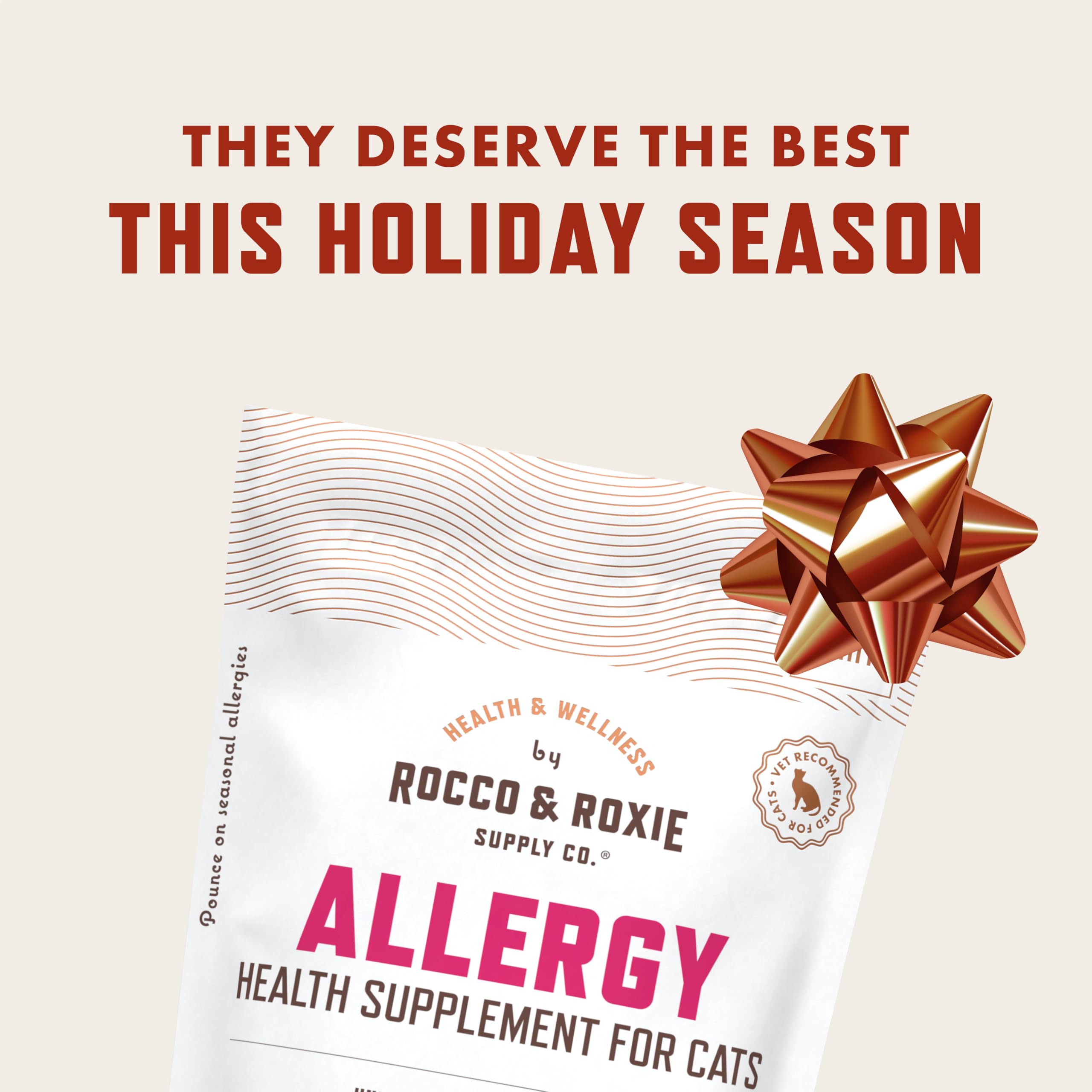 Rocco & Roxie Seasonal Allergy Relief chicken flavor close-up for allergy relief