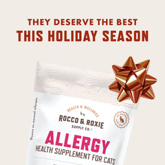 Rocco & Roxie Seasonal Allergy Relief chicken flavor close-up for allergy relief