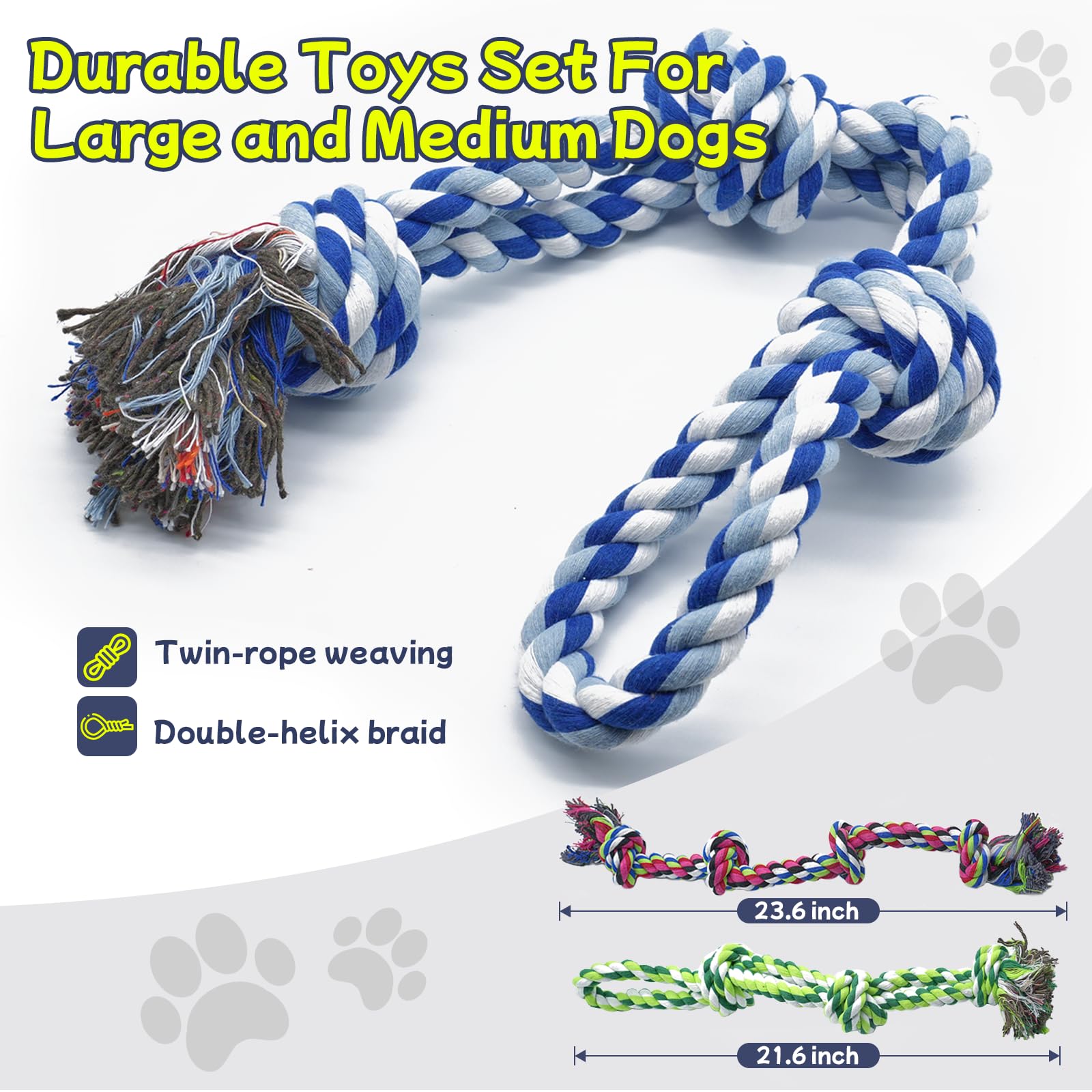 Rocfish aggressive-chewer rope toy for large dogs encourages interactive play and exercise.