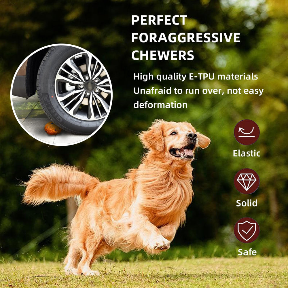 Rocfish bright-colored dog balls pack, high visibility for easy chase and play.