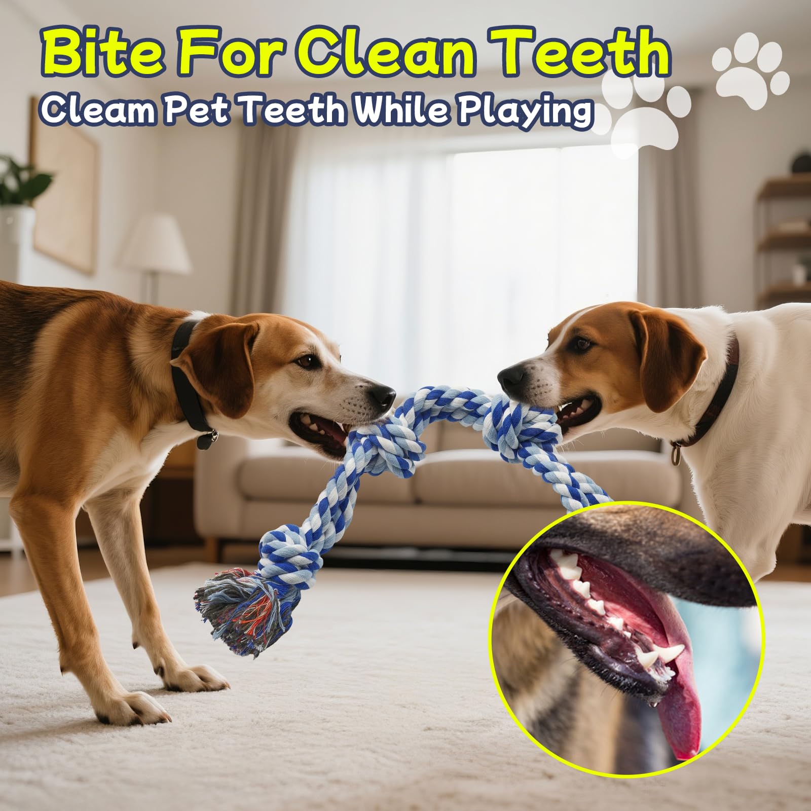Rocfish dental-cleaning rope toy fiber flossing action for teeth care