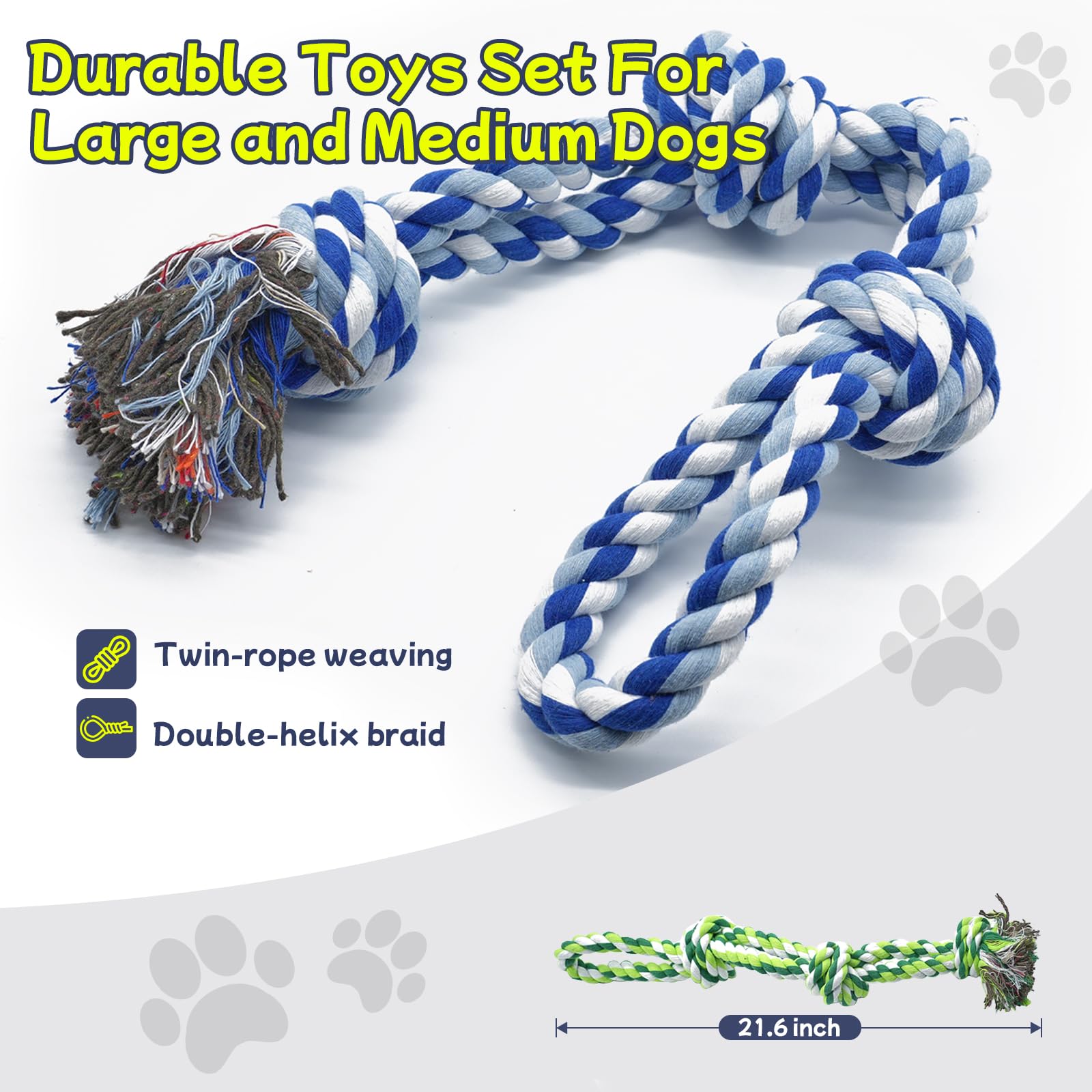 Rocfish rope toys closeup knots demonstrates durable threading for chewers