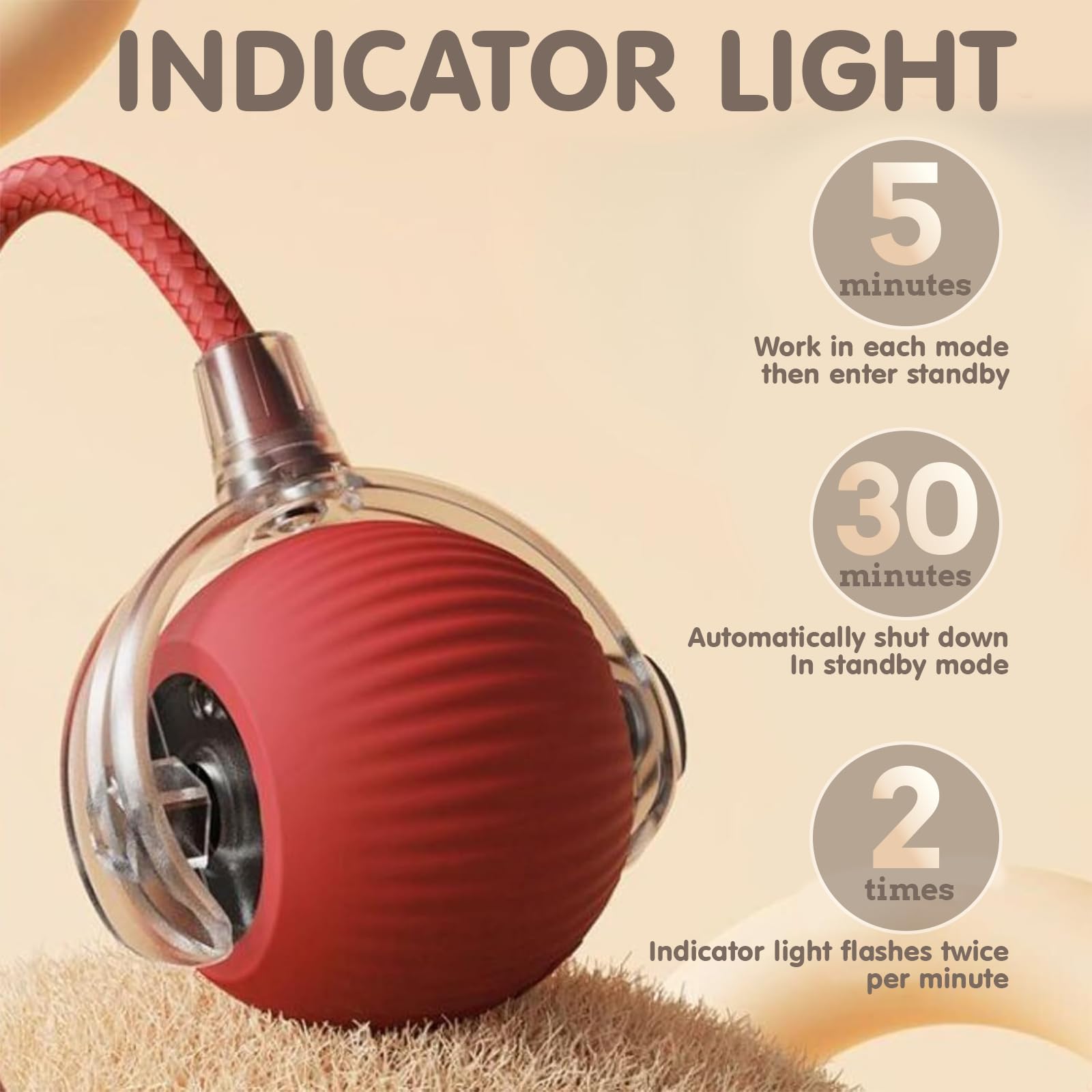 Rocfish interactive cat-ball red in motion highlighting active play