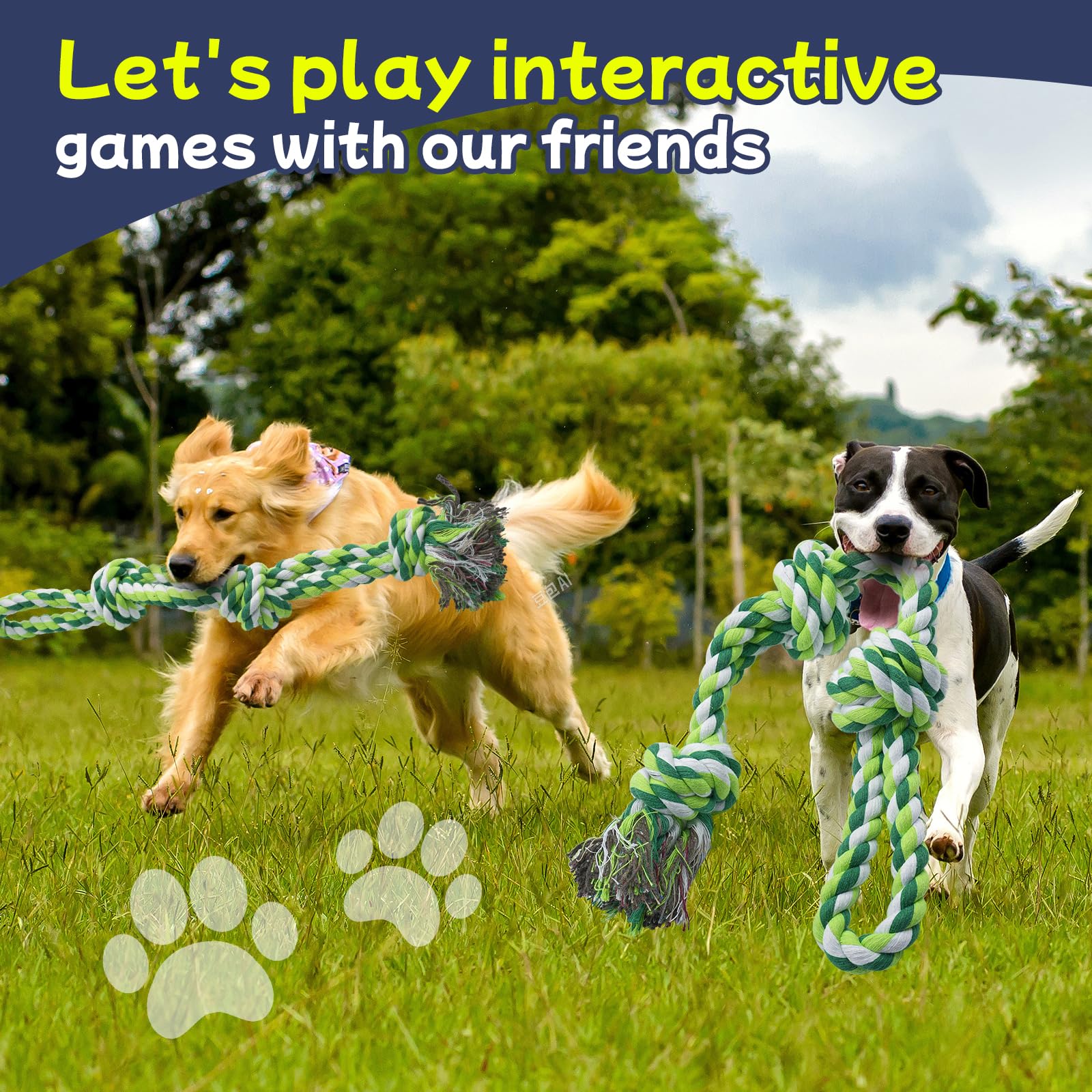 Rocfish interactive play rope toy illustrates tug-of-war bonding