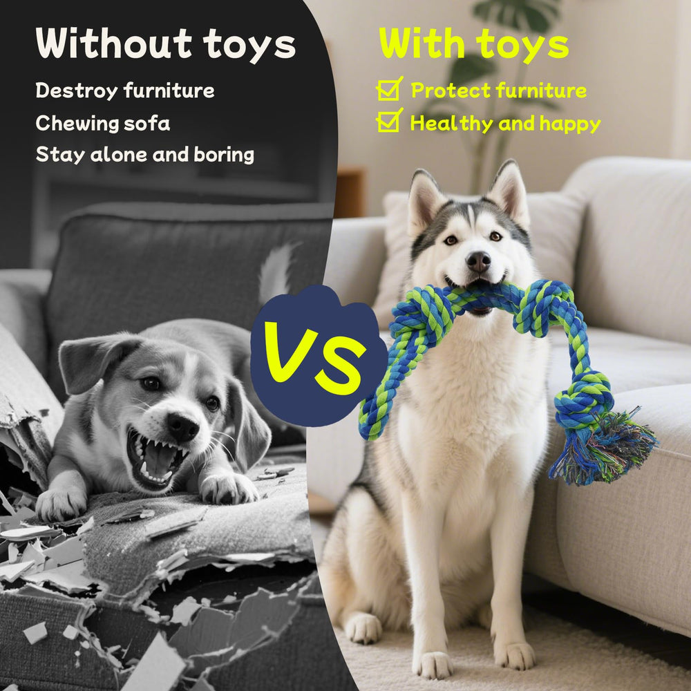 Rocfish large-dog tug-war toy demonstrates heavy-duty durability