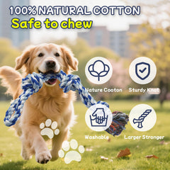 Rocfish natural cotton dog toy fiber detail highlights soft, mouth-friendly material