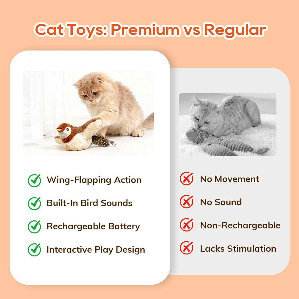 Rocfish USB rechargeable cat toy reduces waste while delivering lasting play.