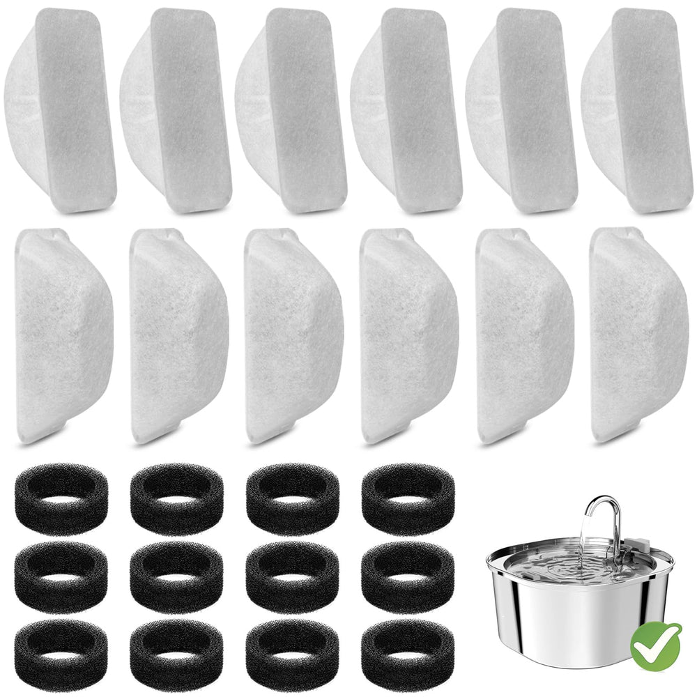 Rock Beard cat fountain filters packaging highlights a 24-pack for easy hydration