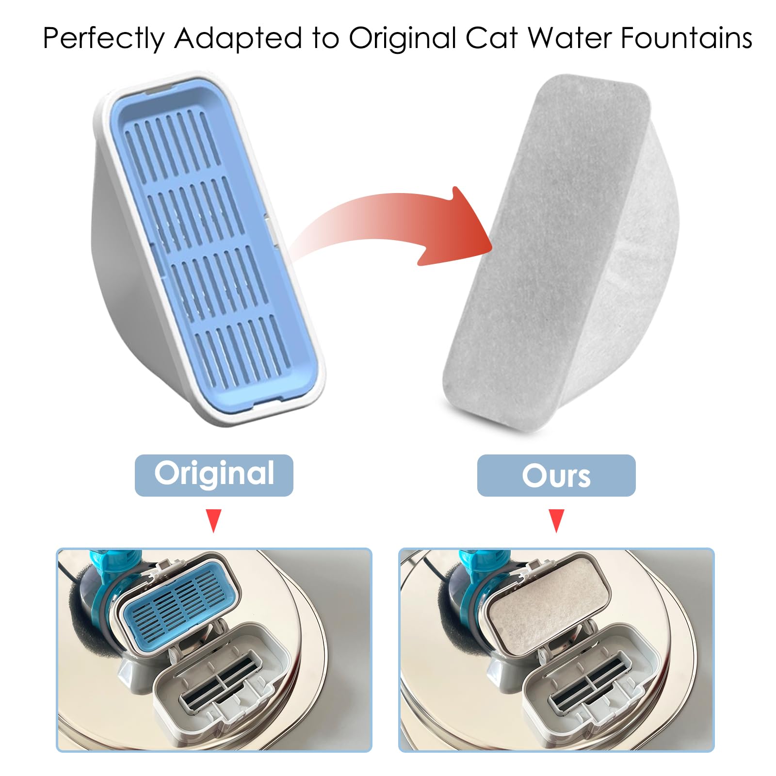 Rock Beard replacement in fountain process demonstrates easy upkeep and steady flow