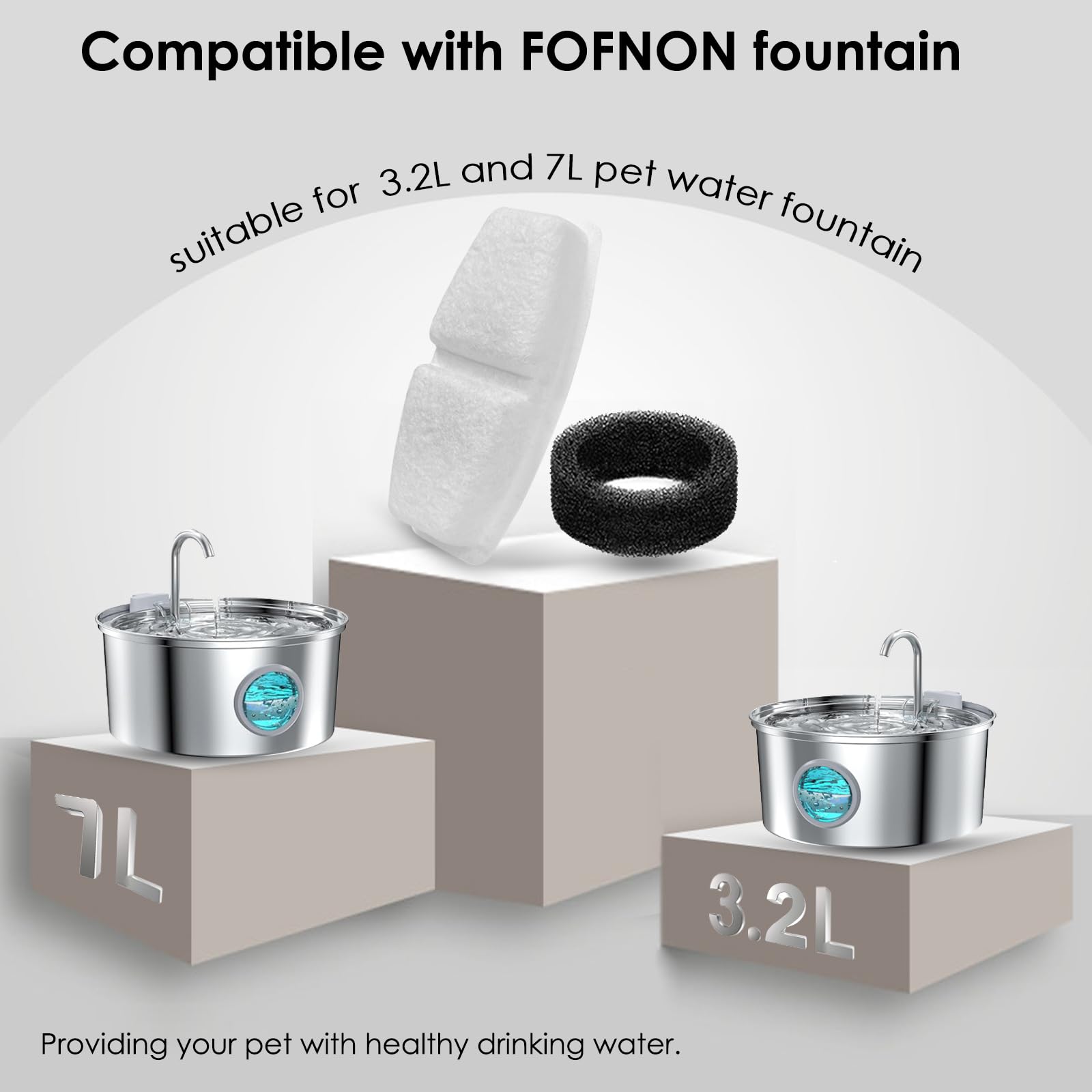 ROCK BEARD water fountain filters in box for replacement kit