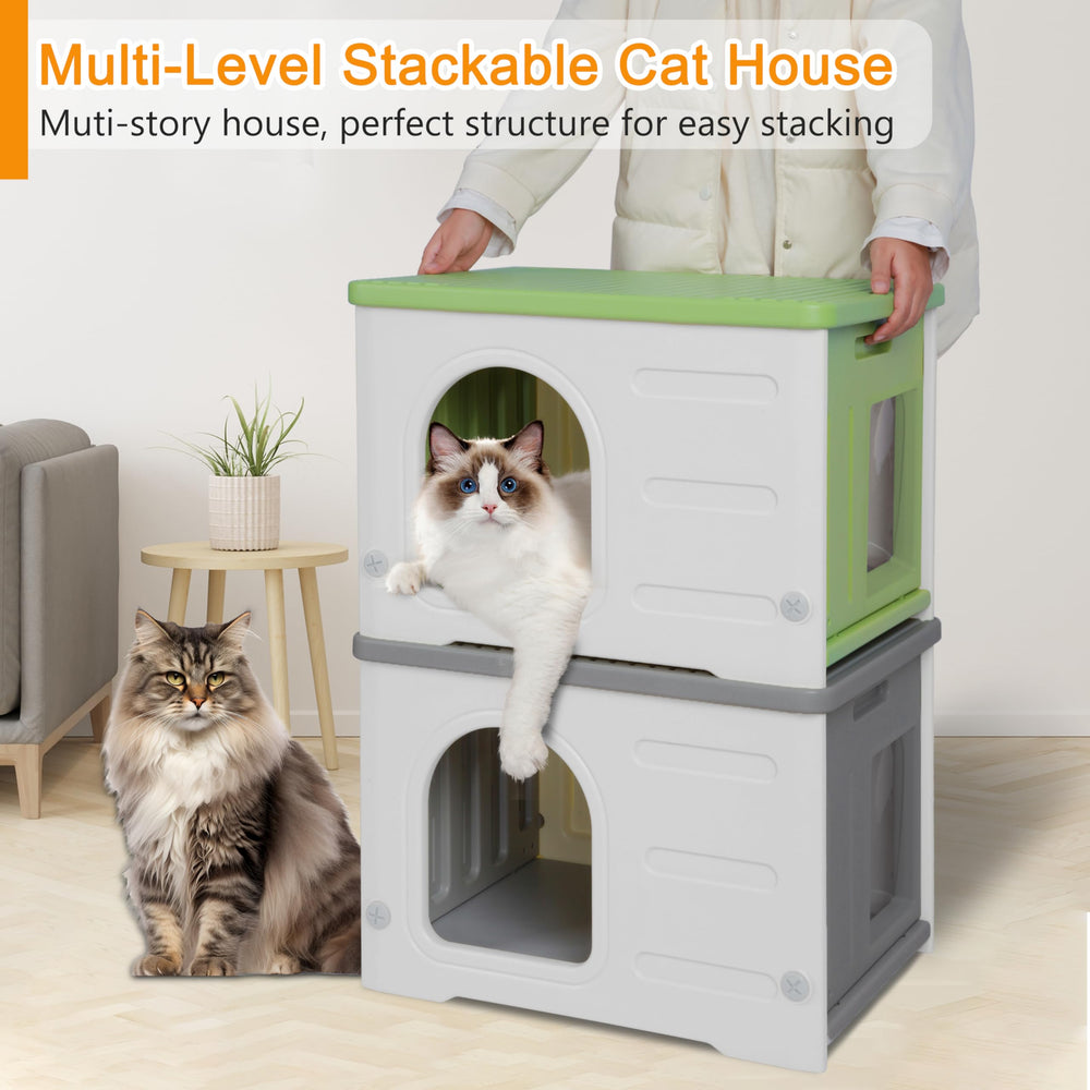 Rockever cat house easy assembly helps quick setup and cleaning