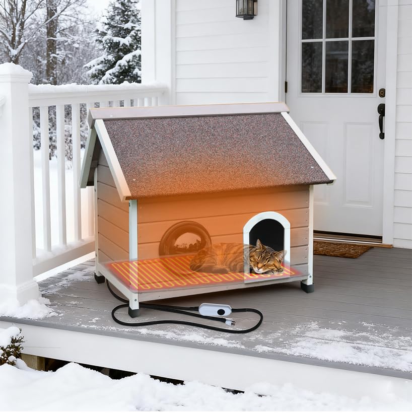 Rockever cat house easy assembly with drilled parts for quick setup.